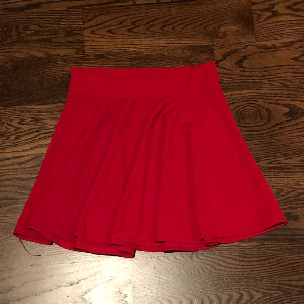 Red skater skirt
